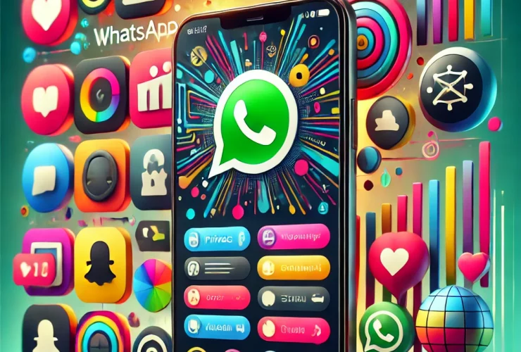 Imagem destacada representando as funcionalidades dos aplicativos modificados do WhatsApp, incluindo personalização, privacidade e envio de mídias sem limitações.