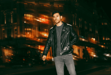 jaqueta de couro masculina